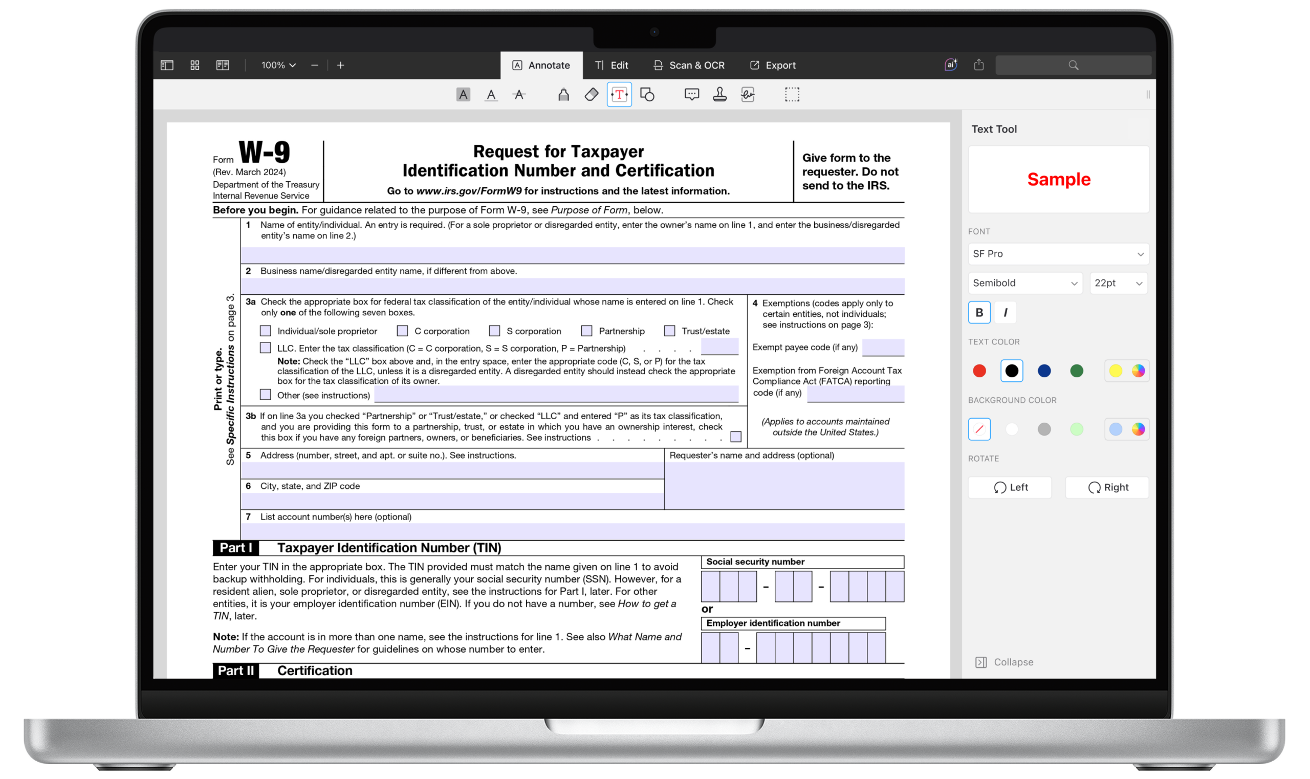 Irs Free W 9 Form Printable