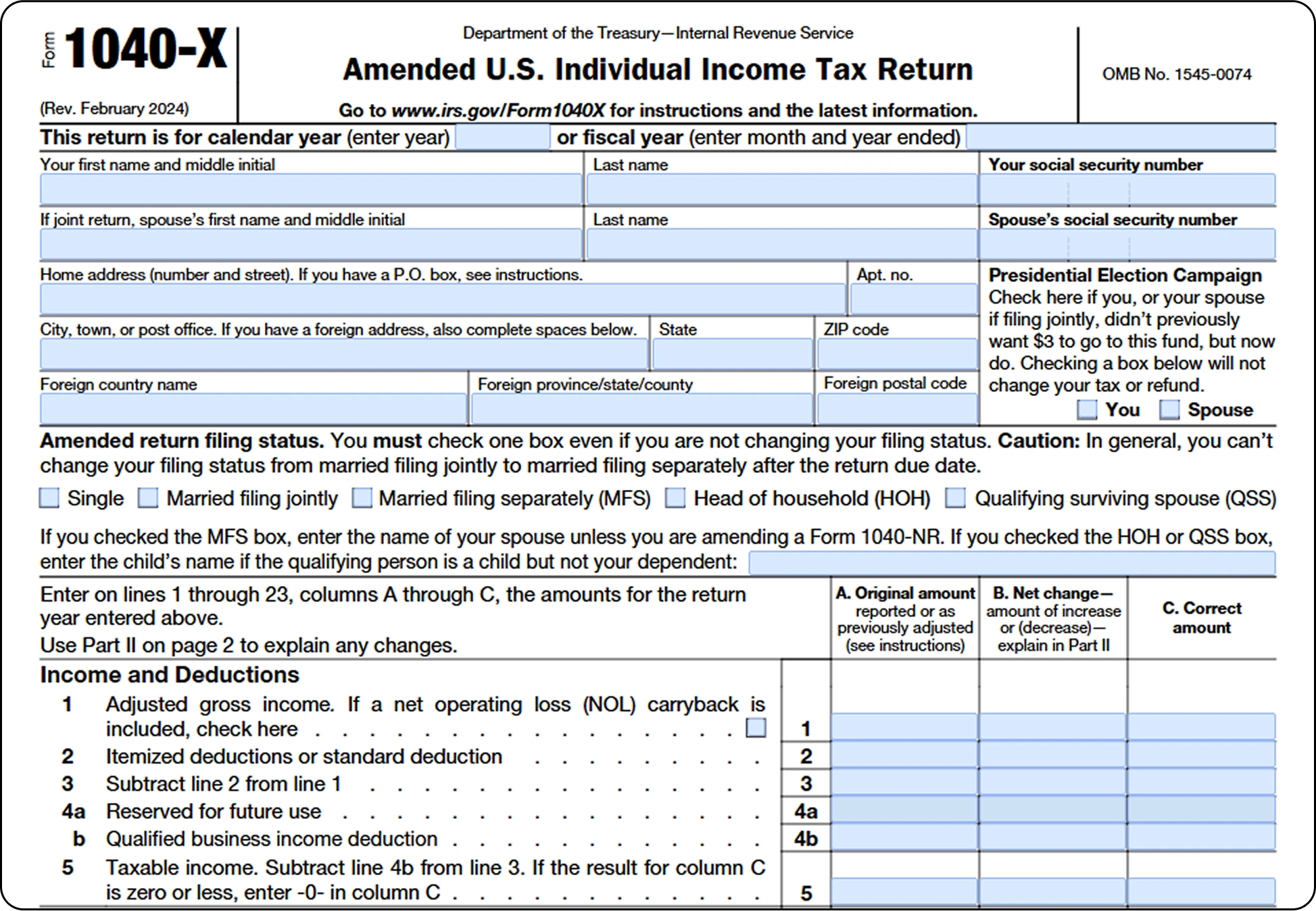 How To Sign A 1040 X Form Step By Step
