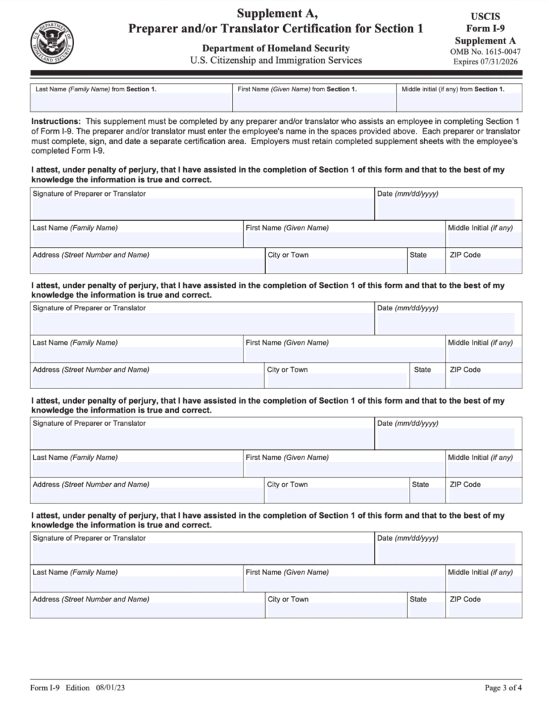 Irs Form I-9 Fillable