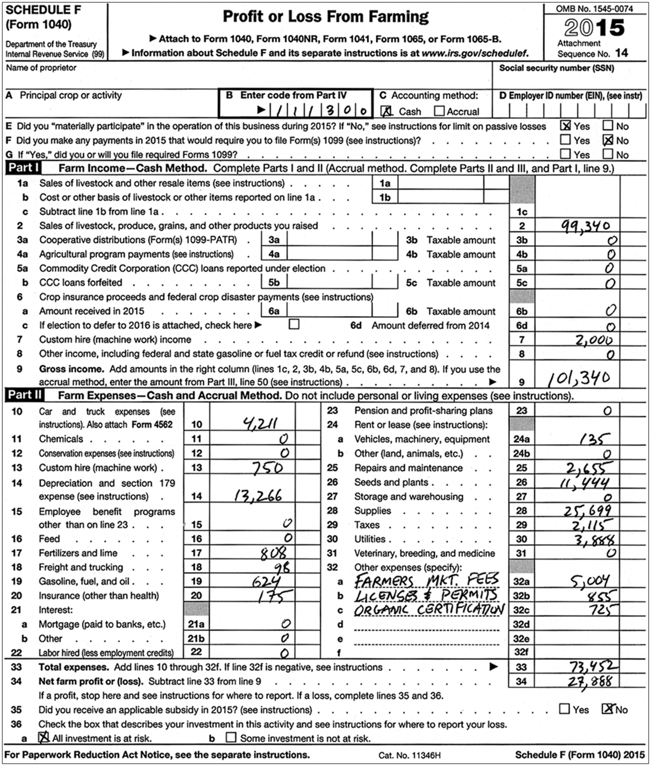 I ve Been A Family Farmer For 30 Years Here s My IRS Schedule F 