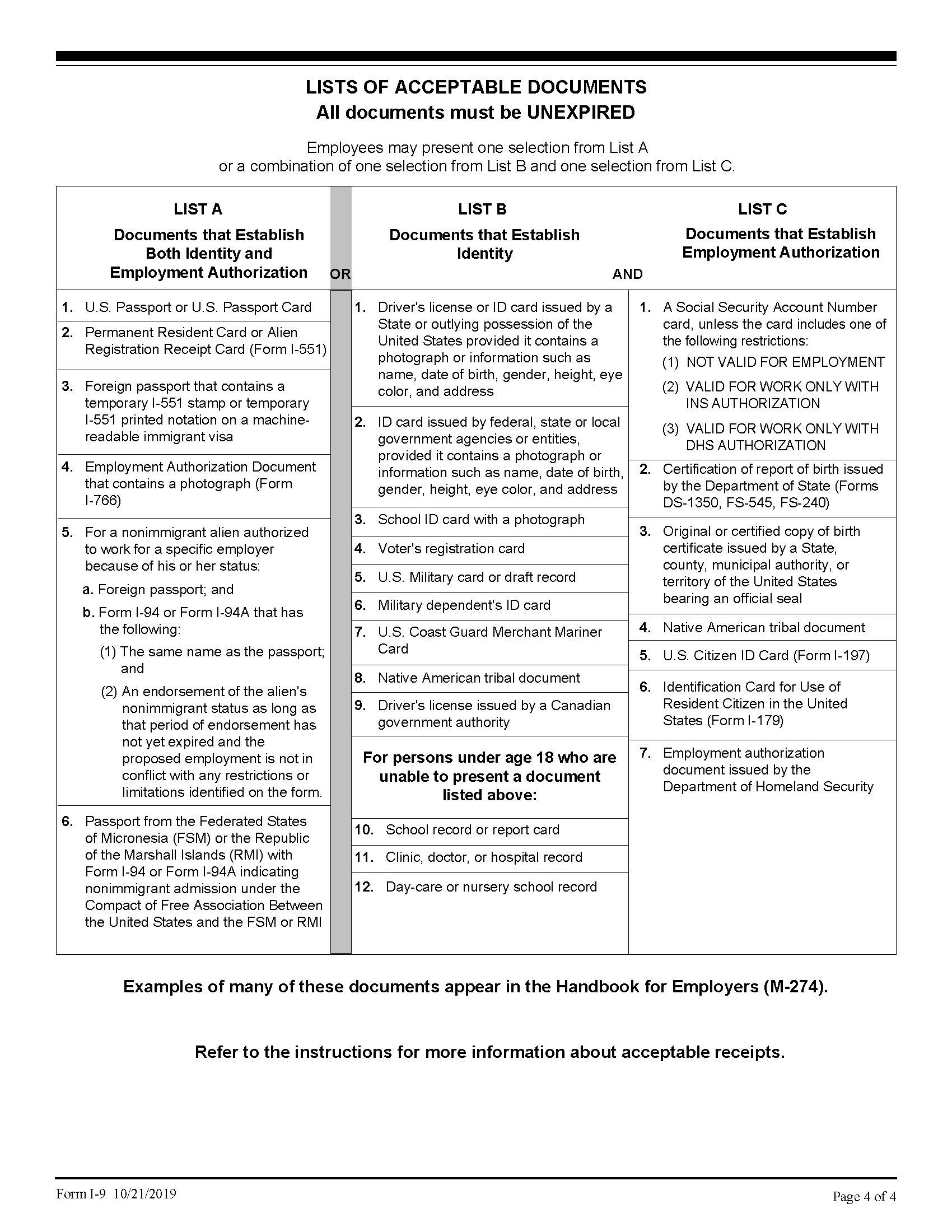 Irs I9 Form 2023 Printable Pdf