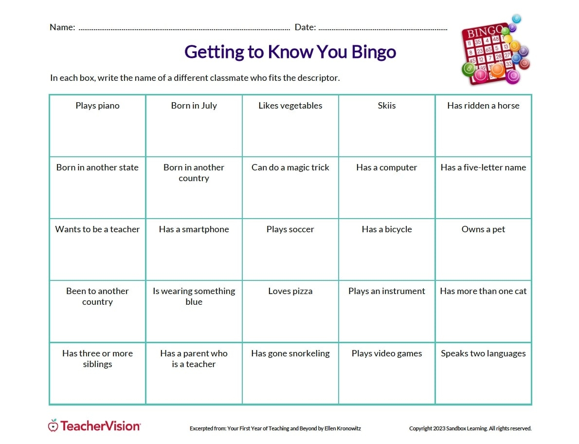 Free Printable Icebreaker Worksheets