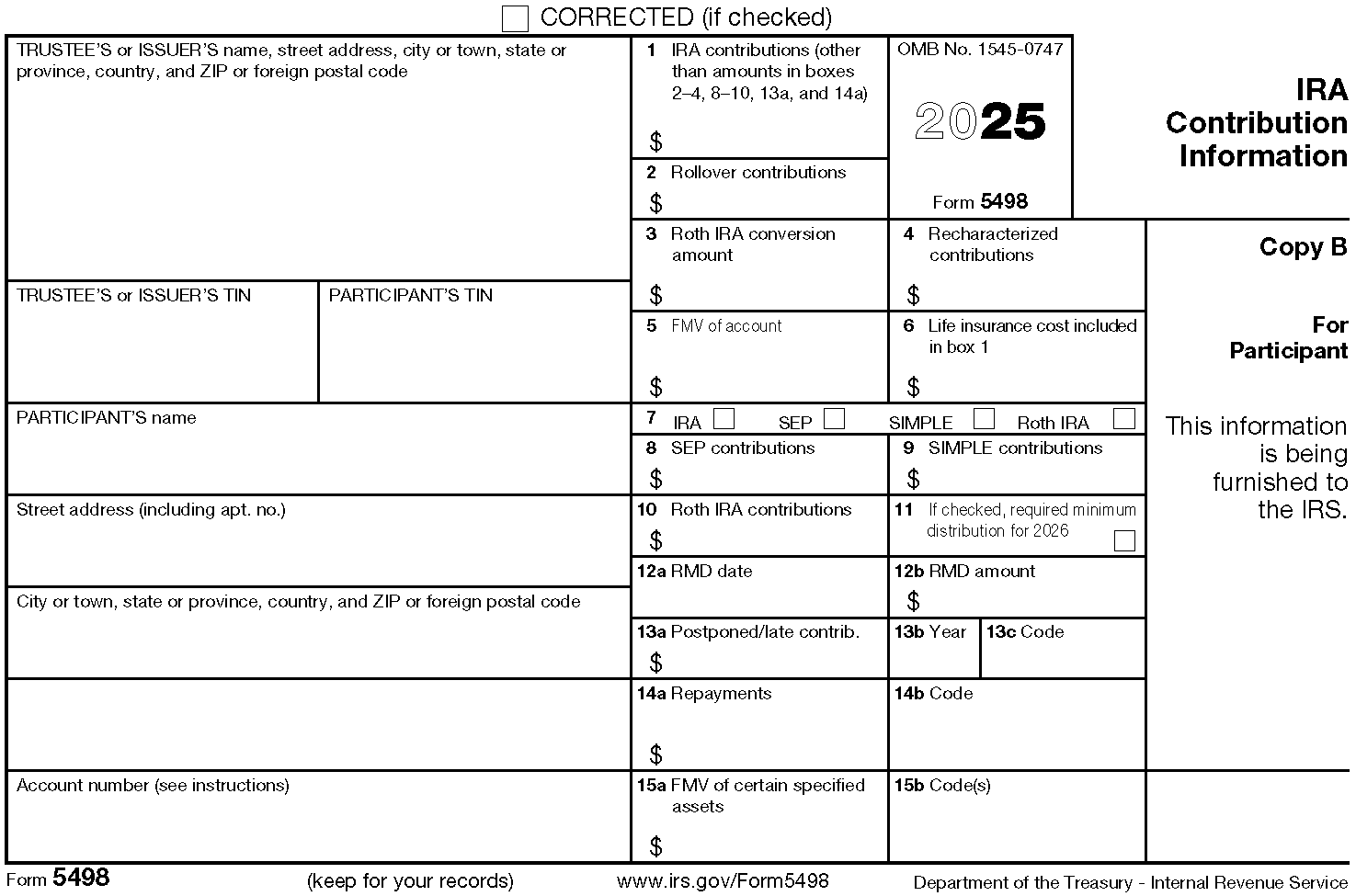 Individual Retirement Accounts 2024 Contribution Reporting On IRS 