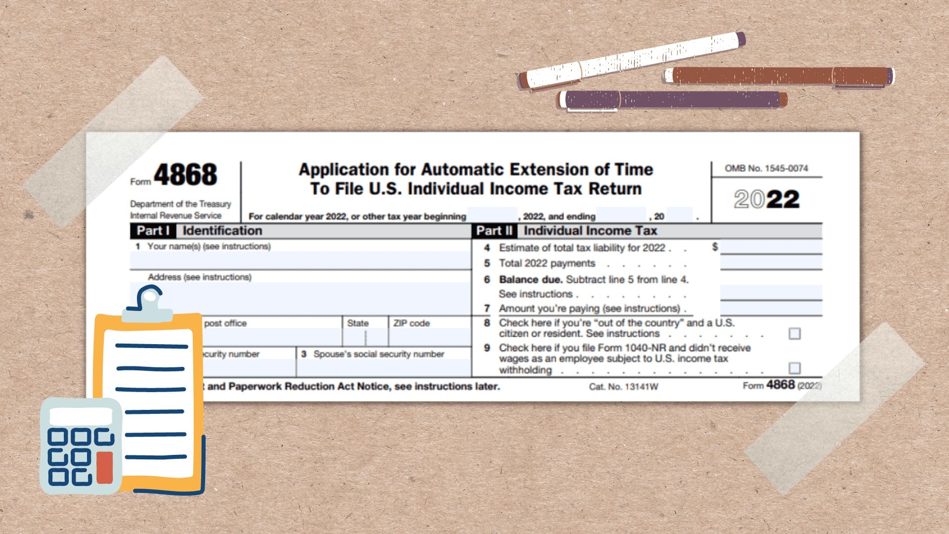 IRS Extension Form 4868 Get Printable 4868 Tax Form For 2022 Or 