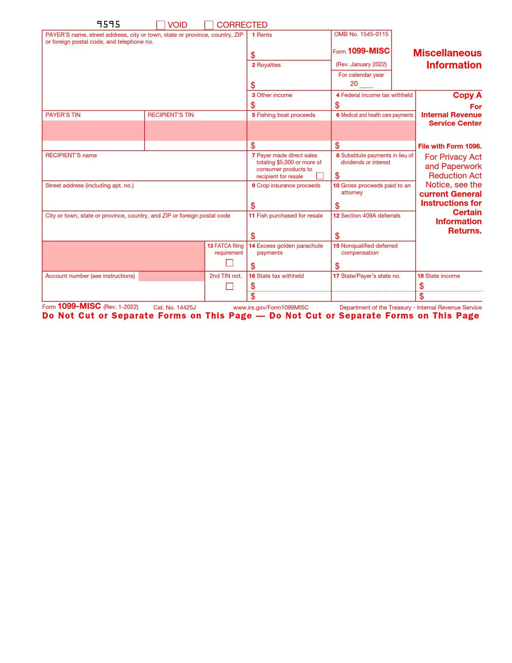 Irs Forms Printable 2022