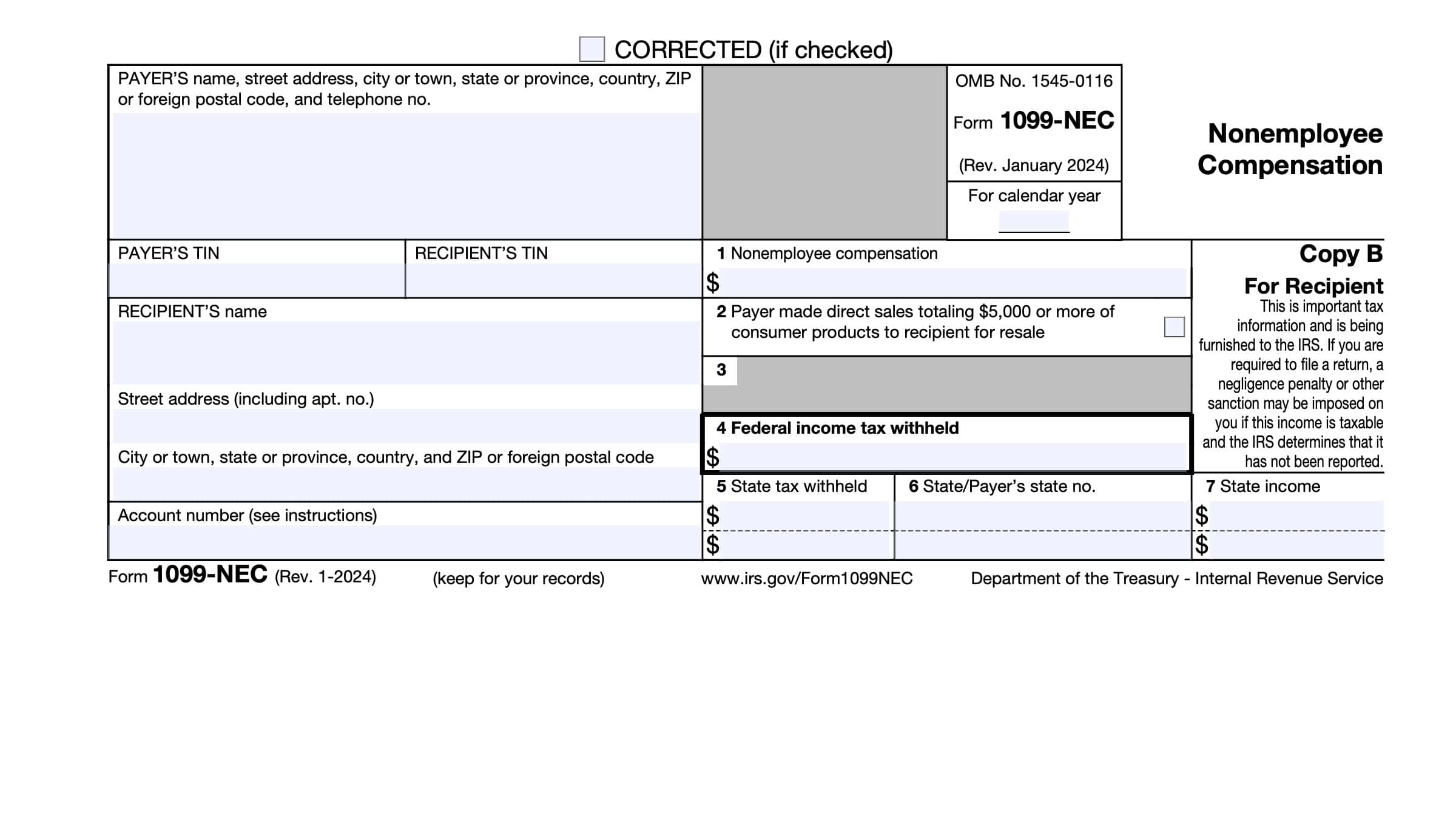 Irs Forms 2025 1099 Nec