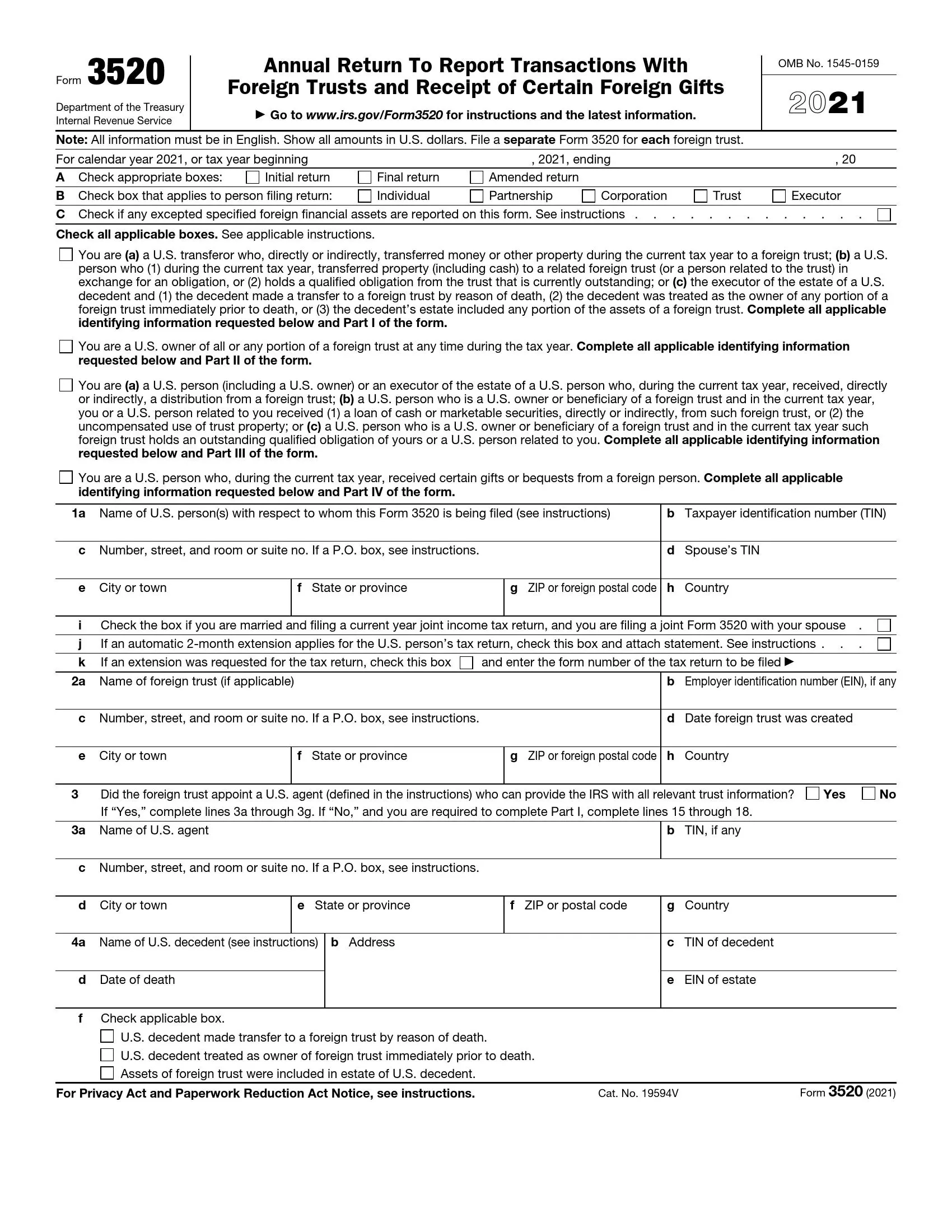 Irs Form For Gifts To Children