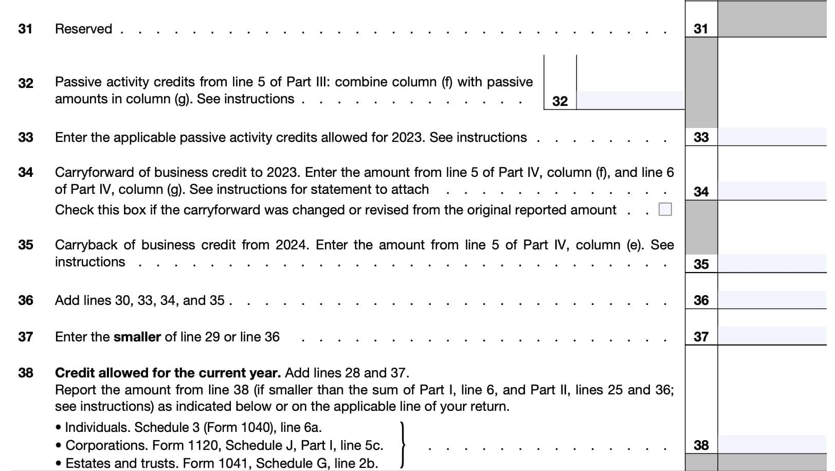 Irs Form 3800 2024