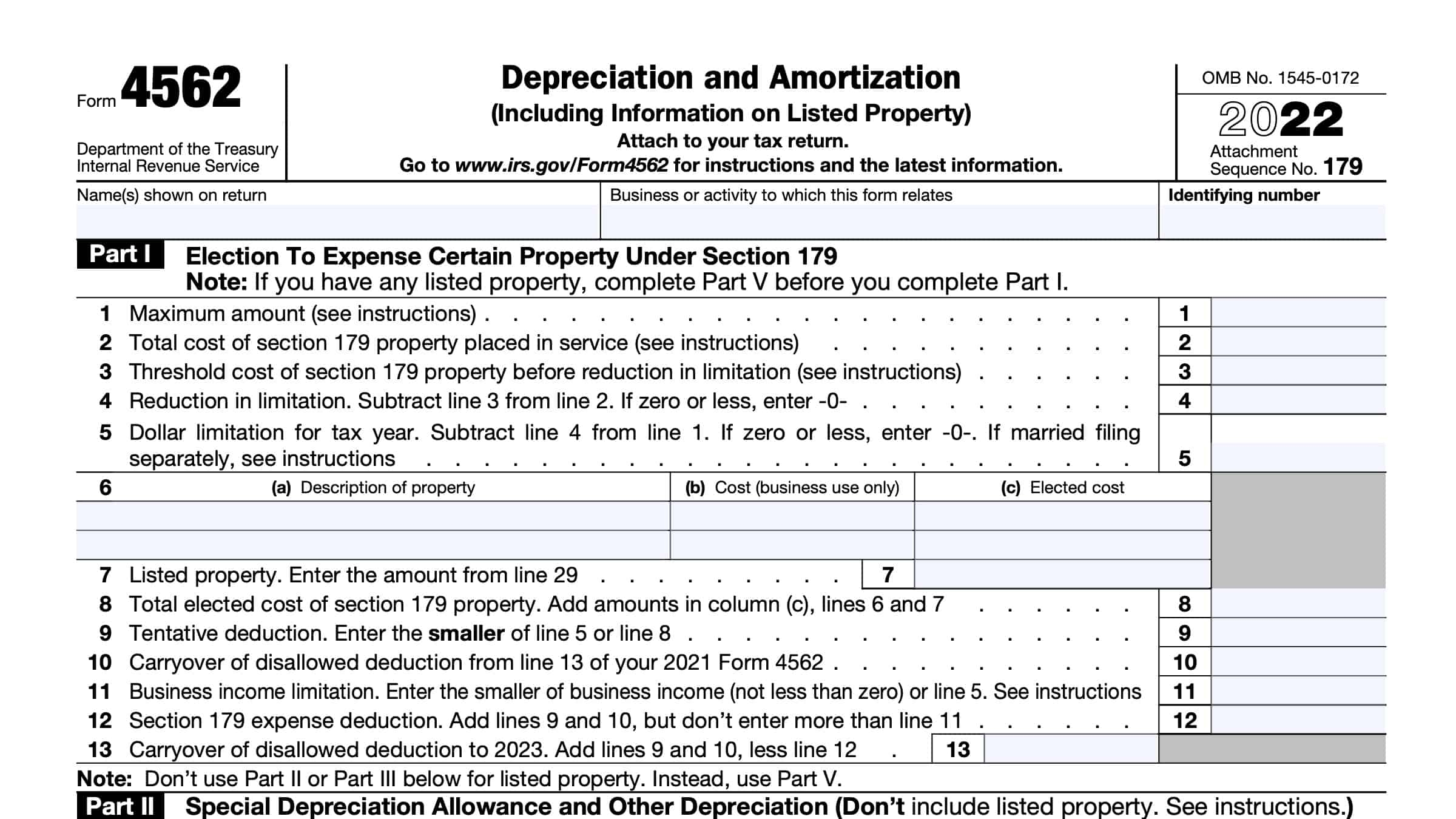 Irs Form 4562 2025