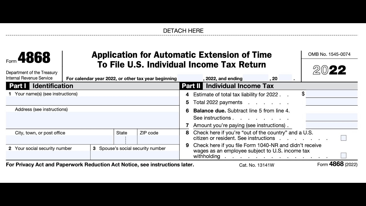 Irs Form 4868 Printable