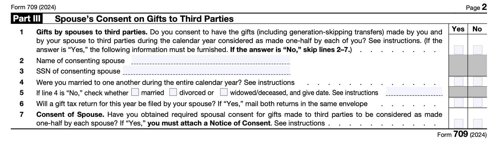 Irs Form 709 Gift Tax Return 2024