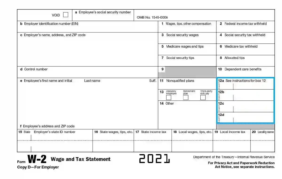 IRS Form W 2 Fill Out Printable PDF Forms Online