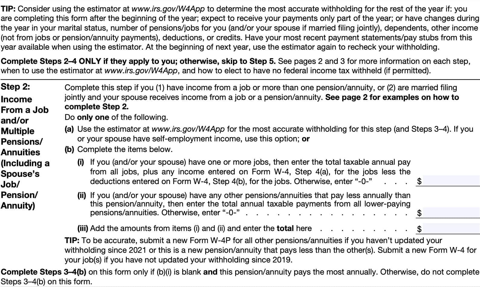 Irs Form W-4p 2024