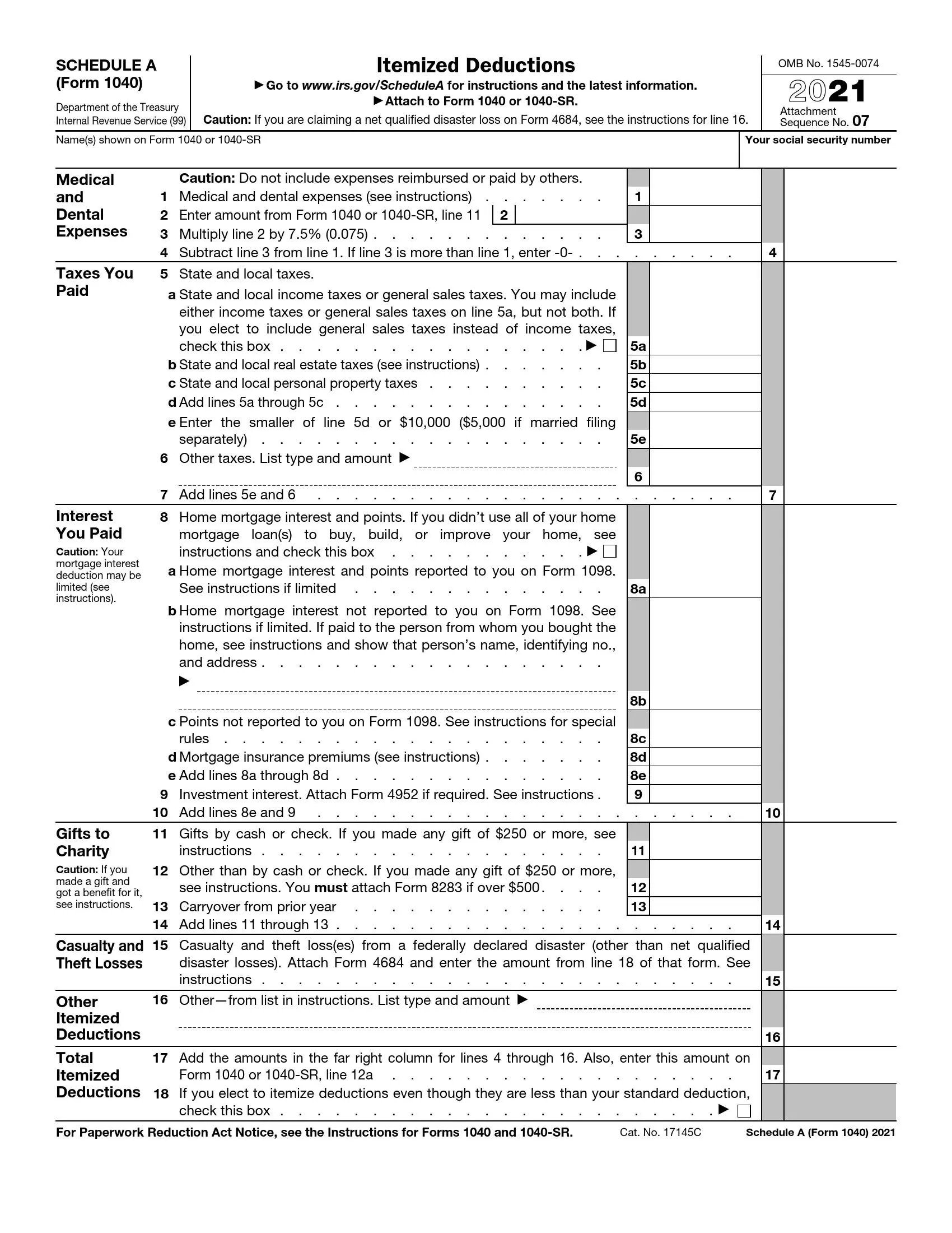 Irs Form List