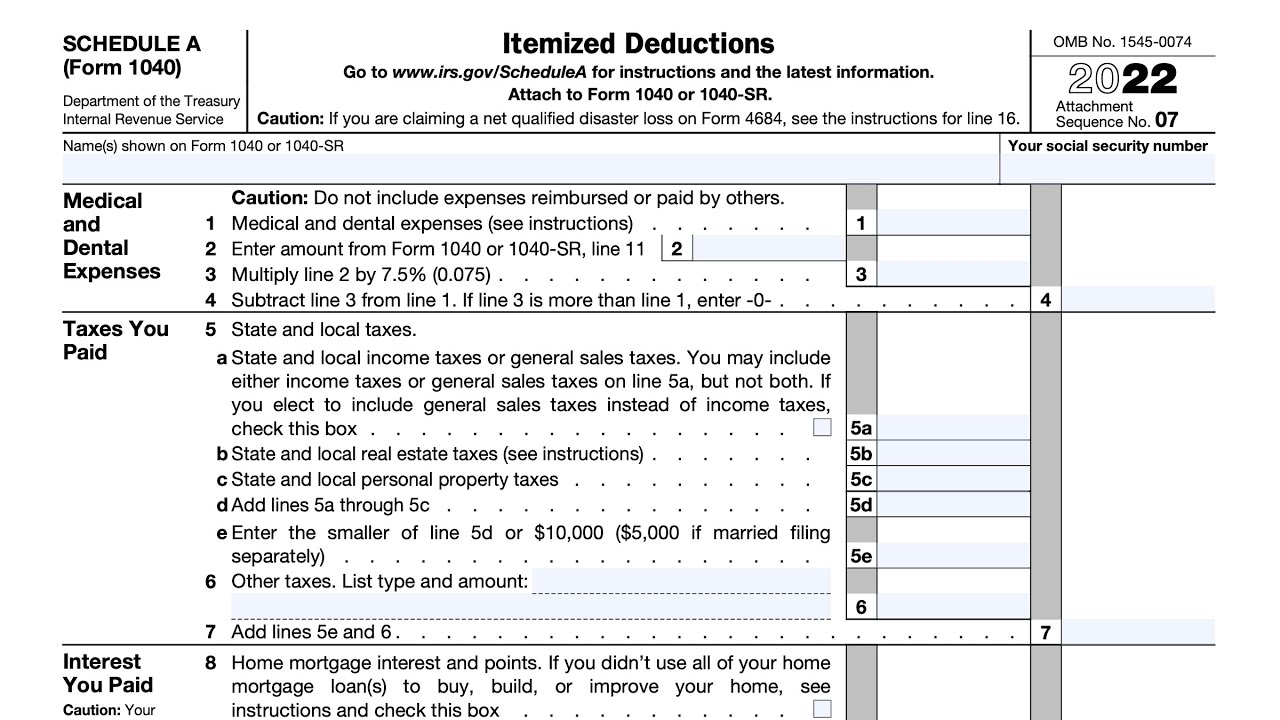 IRS Schedule A Walkthrough ARCHIVED COPY