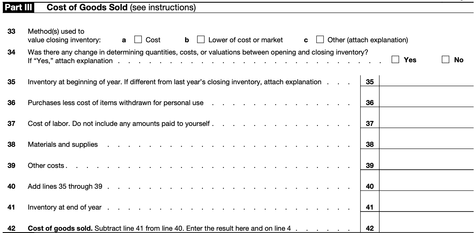 Schedule C Tax Form 2024