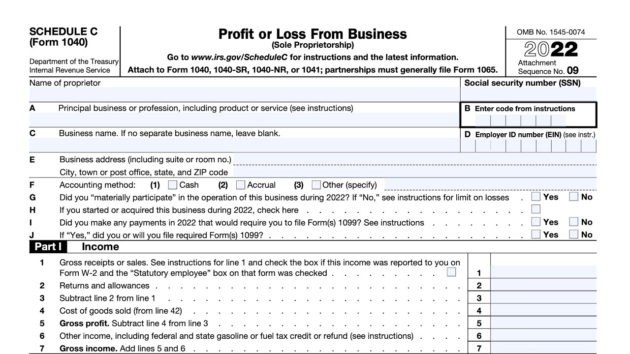 Irs Form Schedule C Instructions