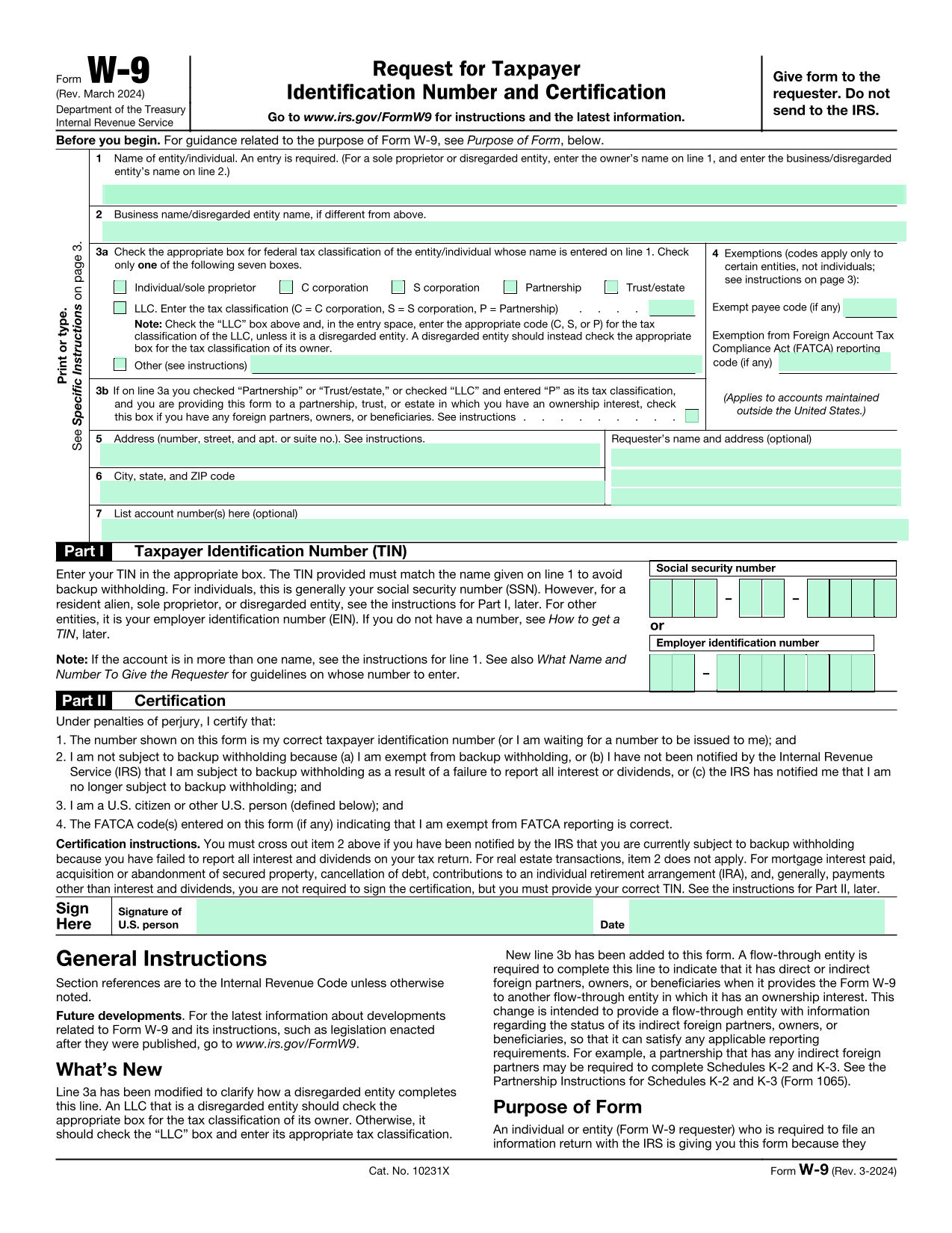 Us W9 Form Download