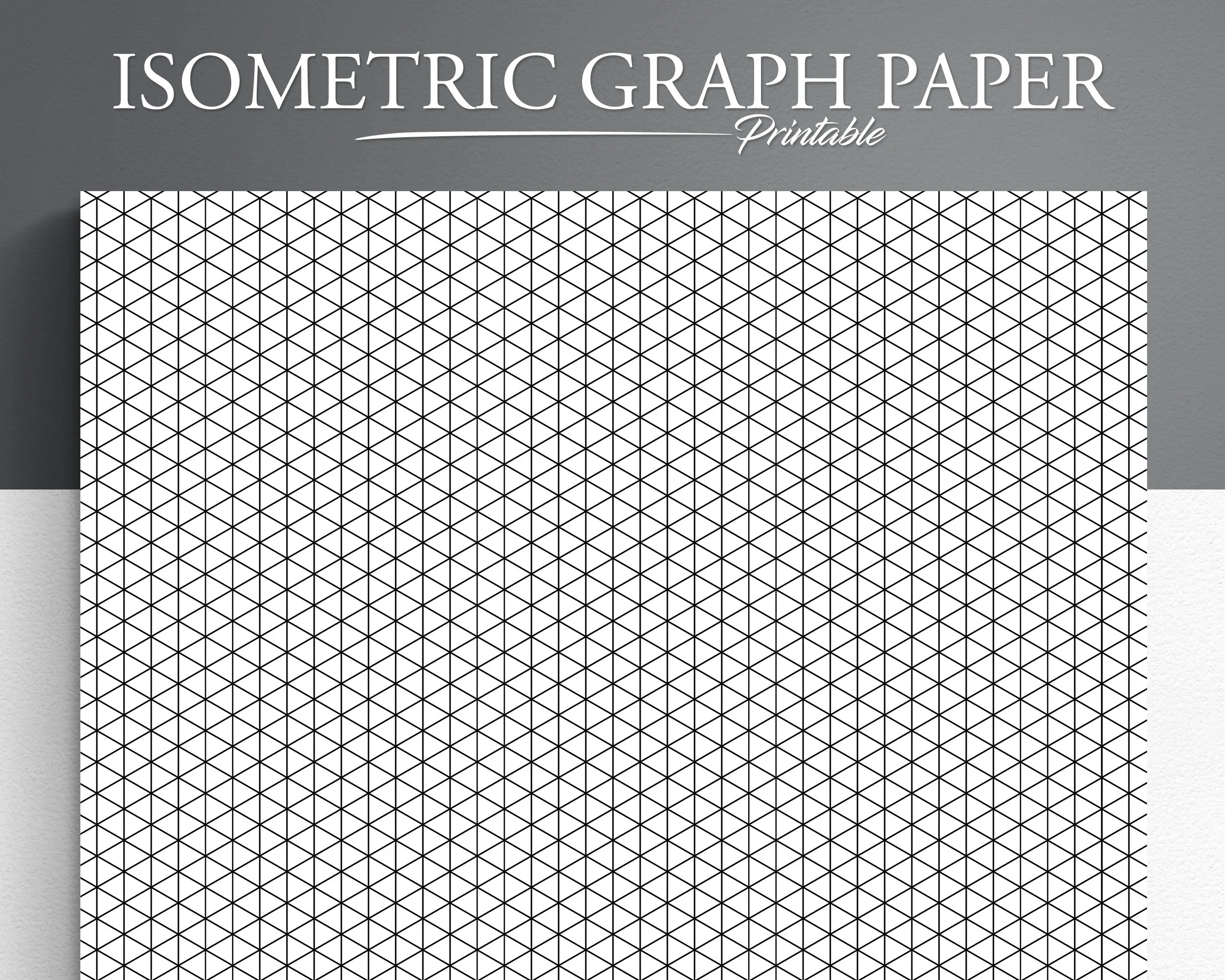 Isometric Graph Paper Digital Isometric Grid Paper PDF And PNG 