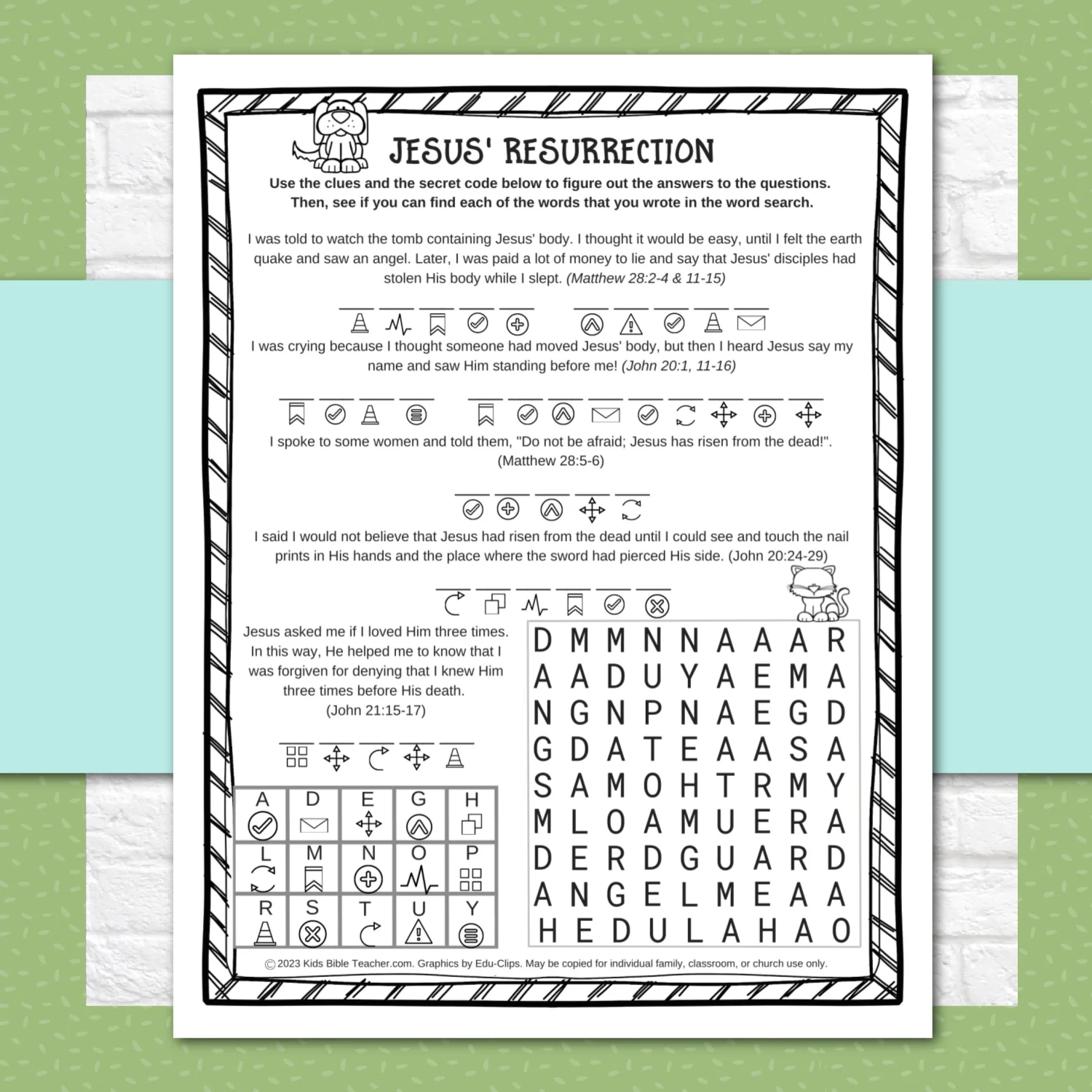 Jesus Resurrection Activity Pages Easter Story Worksheets For Jesus Resurrection Activity Pages Easter Story Worksheets For