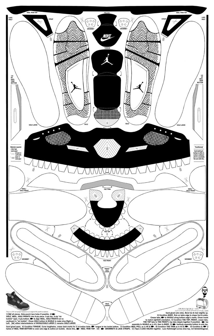 Jordan Shoe Sculpture Template By Leavitt