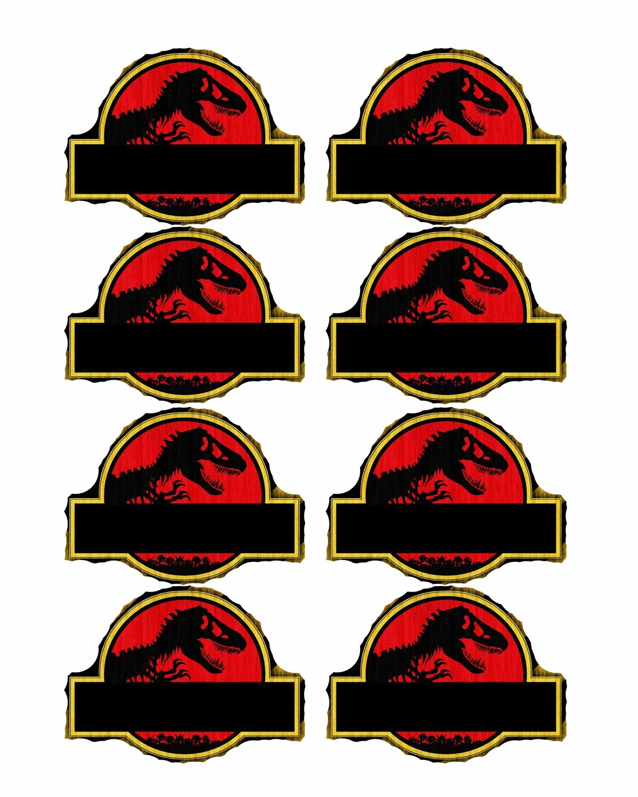 Jurassic World Party Printables