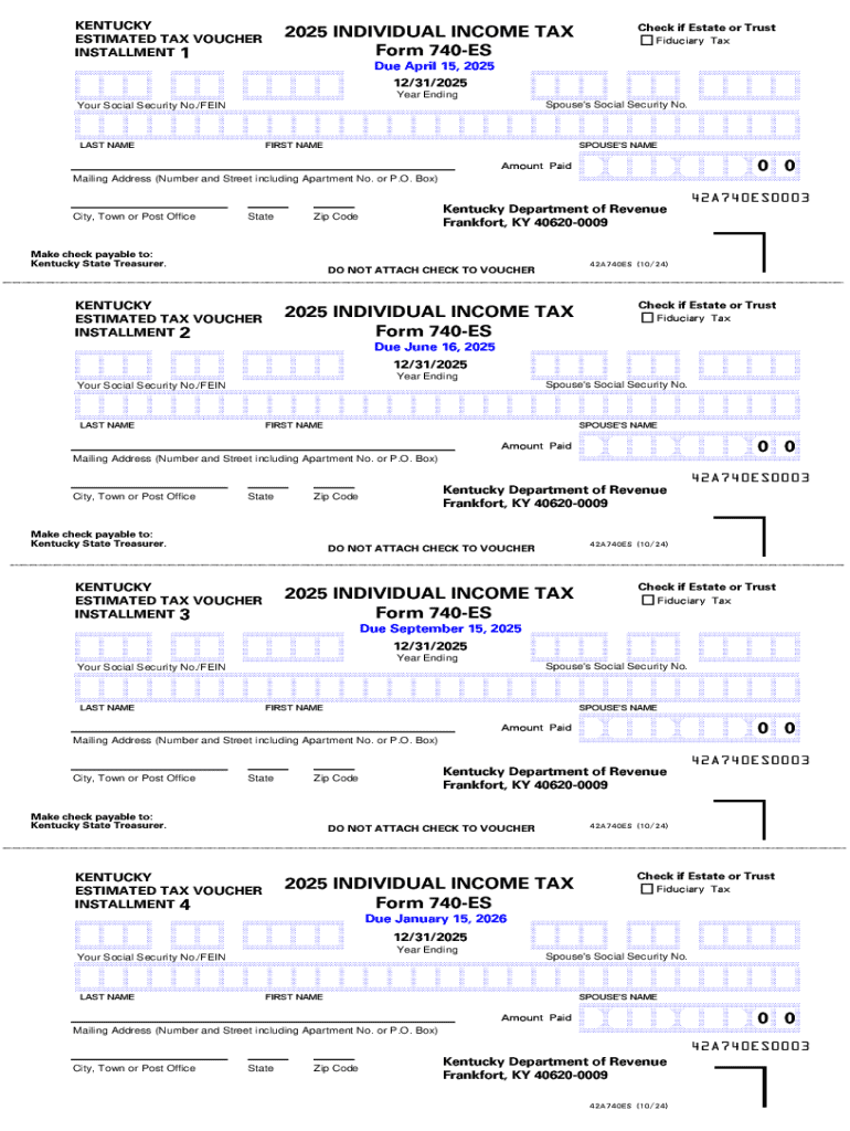 Kentucky Form 740 Es 2025 Fill Out amp Sign Online DocHub