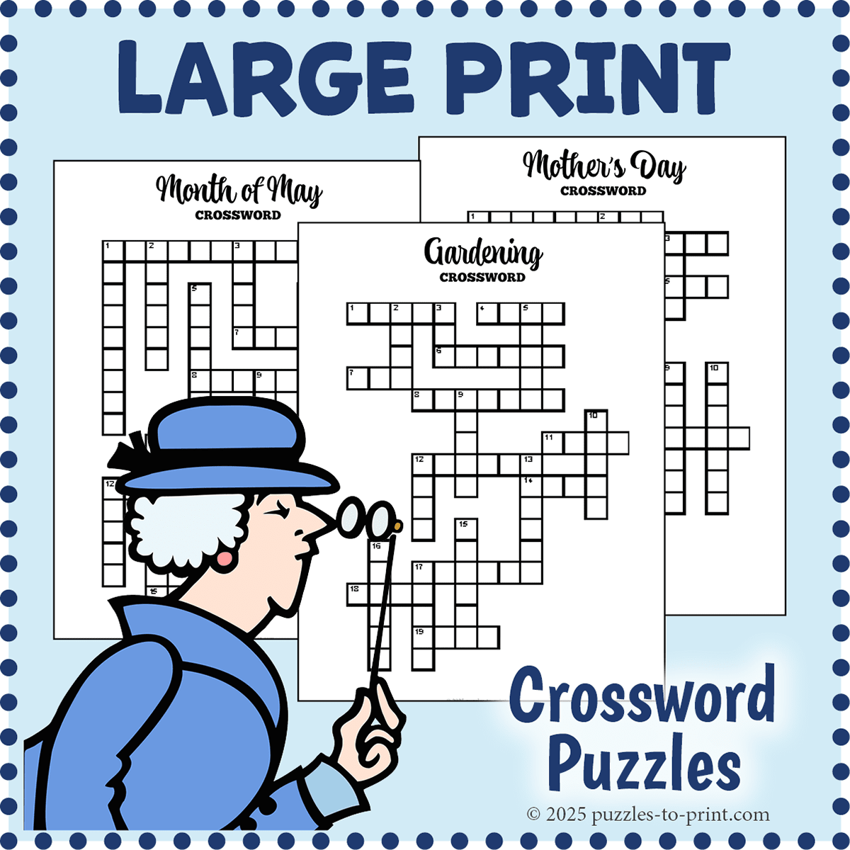 Large Printable Crossword Puzzles Free