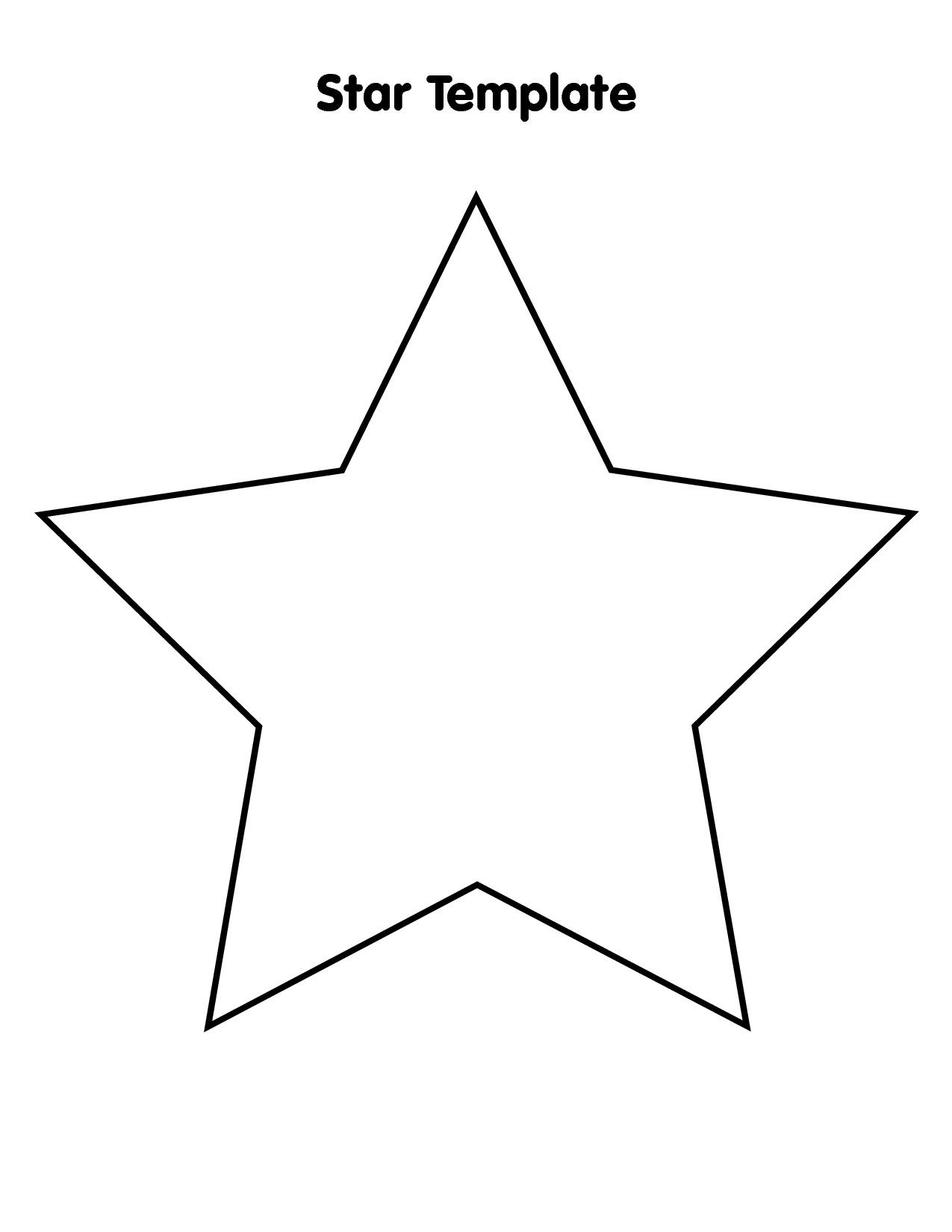 Large Star Template Printable