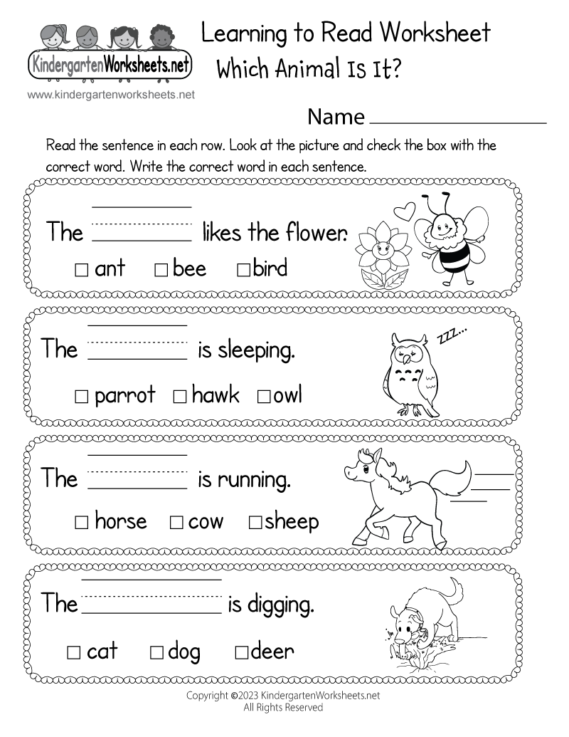 Learning To Read Worksheet Free Printable Digital amp PDF Learning To Read Worksheet Free Printable Digital amp PDF