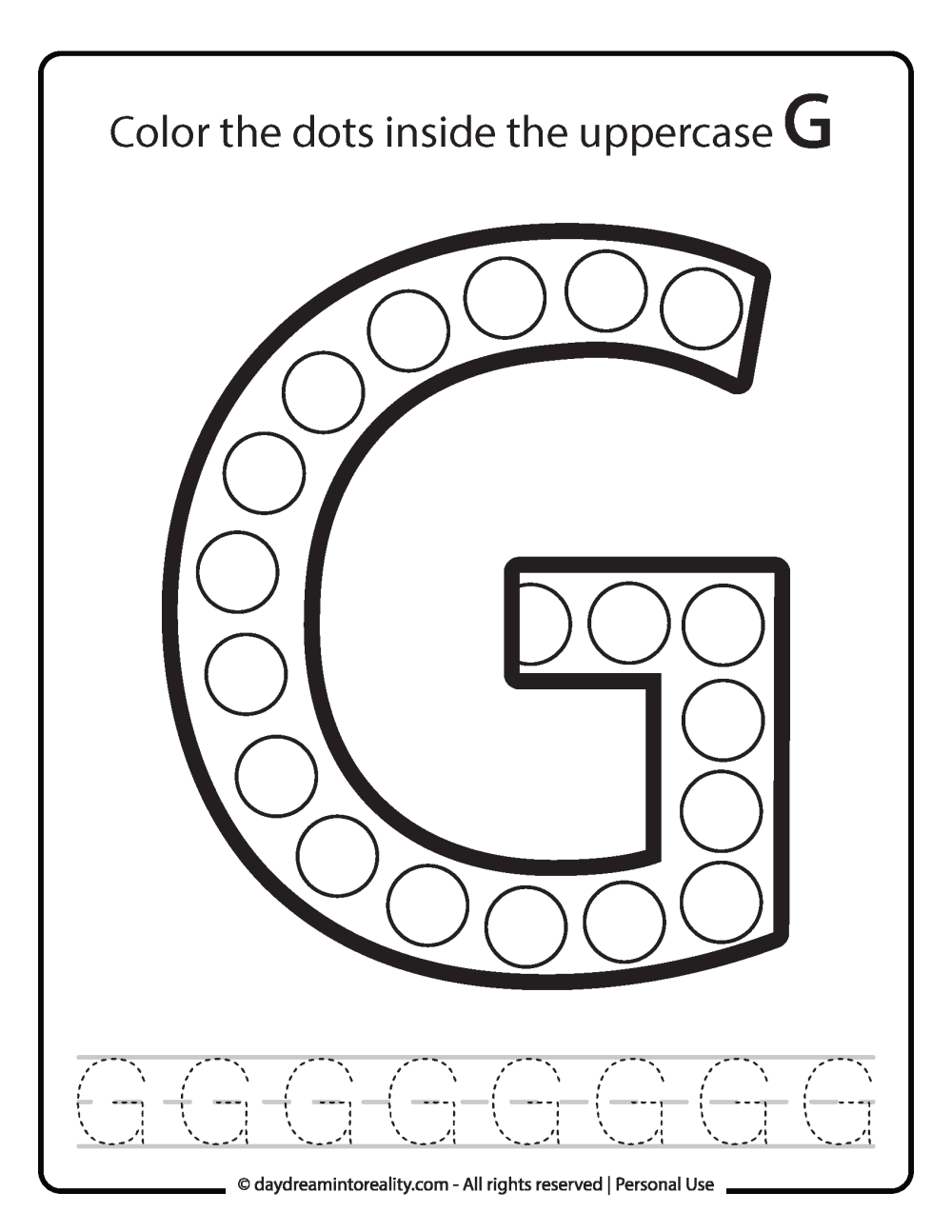 Letter G Free Printables