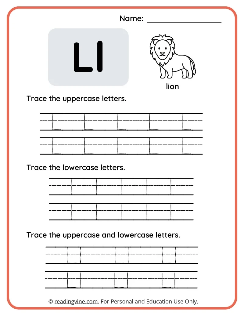 Free Printable Preschool Worksheets Letter L