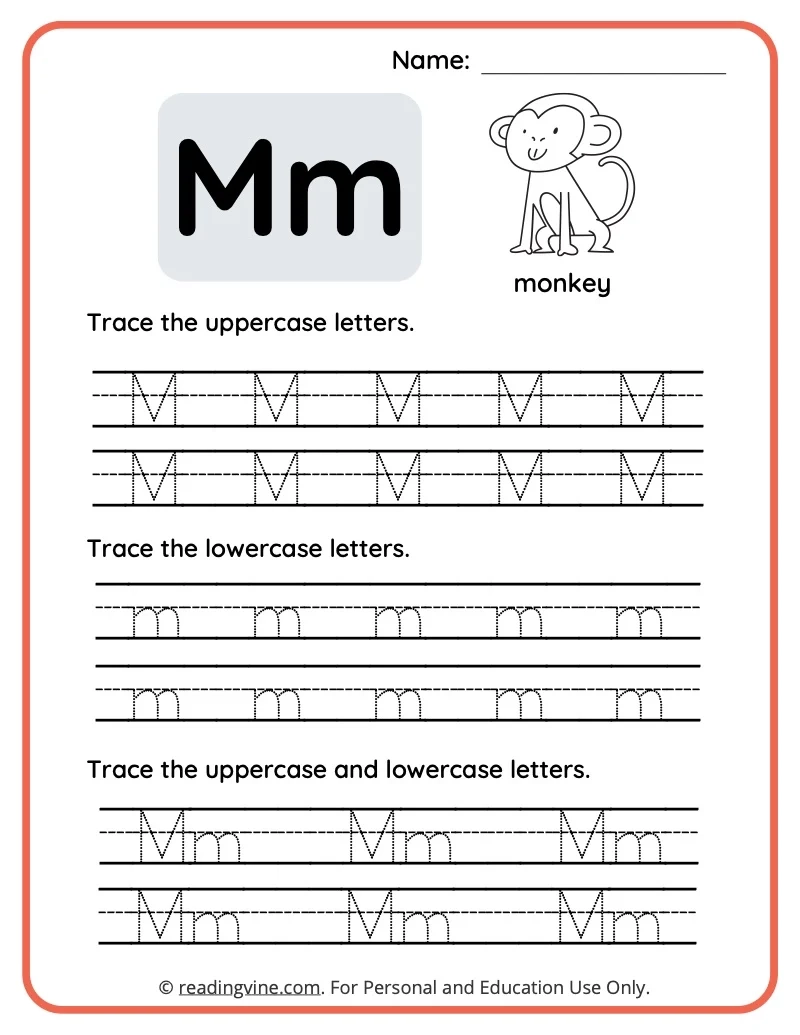 Letter M Printable Worksheets Free