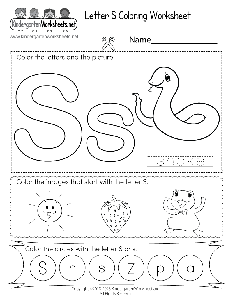 Printable Letter S Worksheets