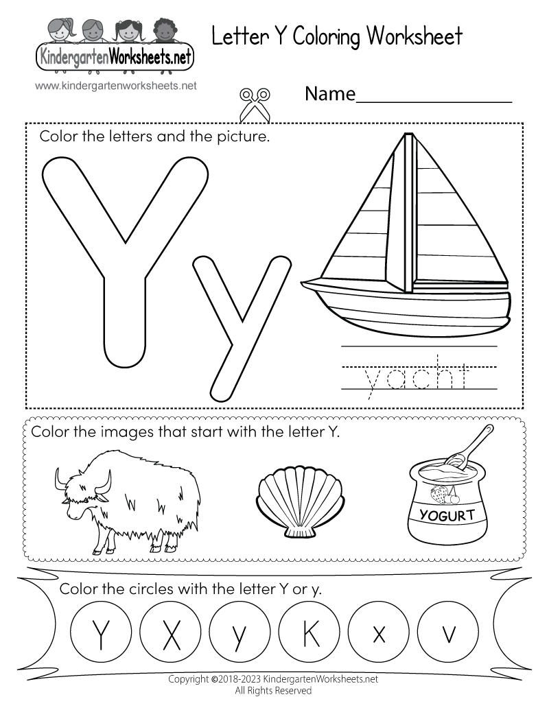 Letter Y Coloring Worksheet Free Printable Digital amp PDF