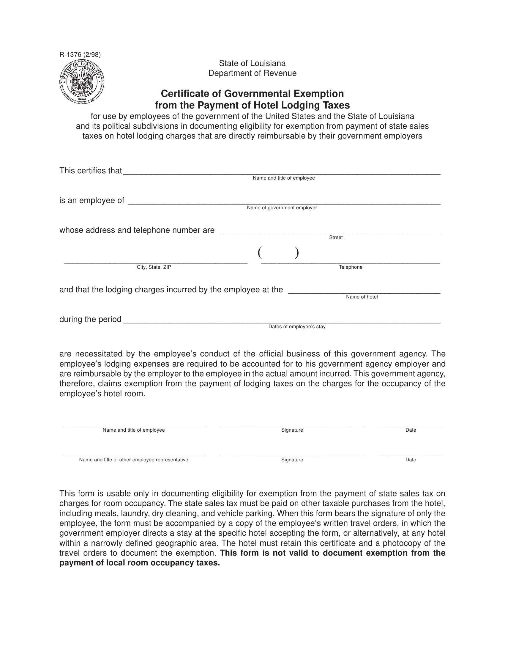 State Of Louisiana Forms