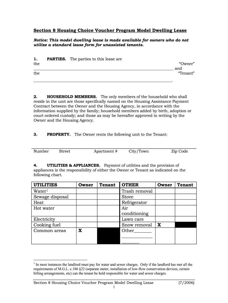 Printable Section 8 Application Form