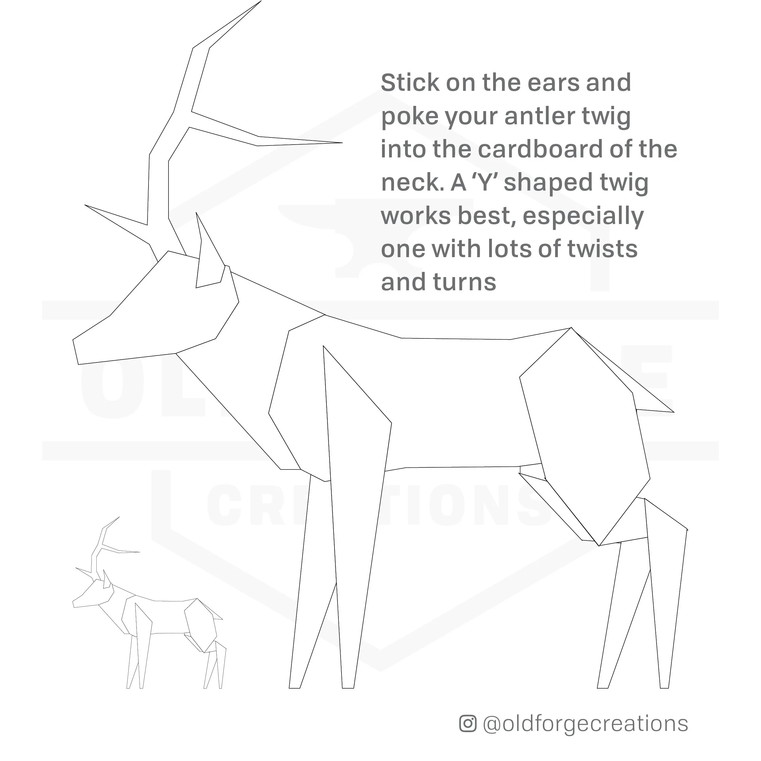 3d Reindeer Template Printable