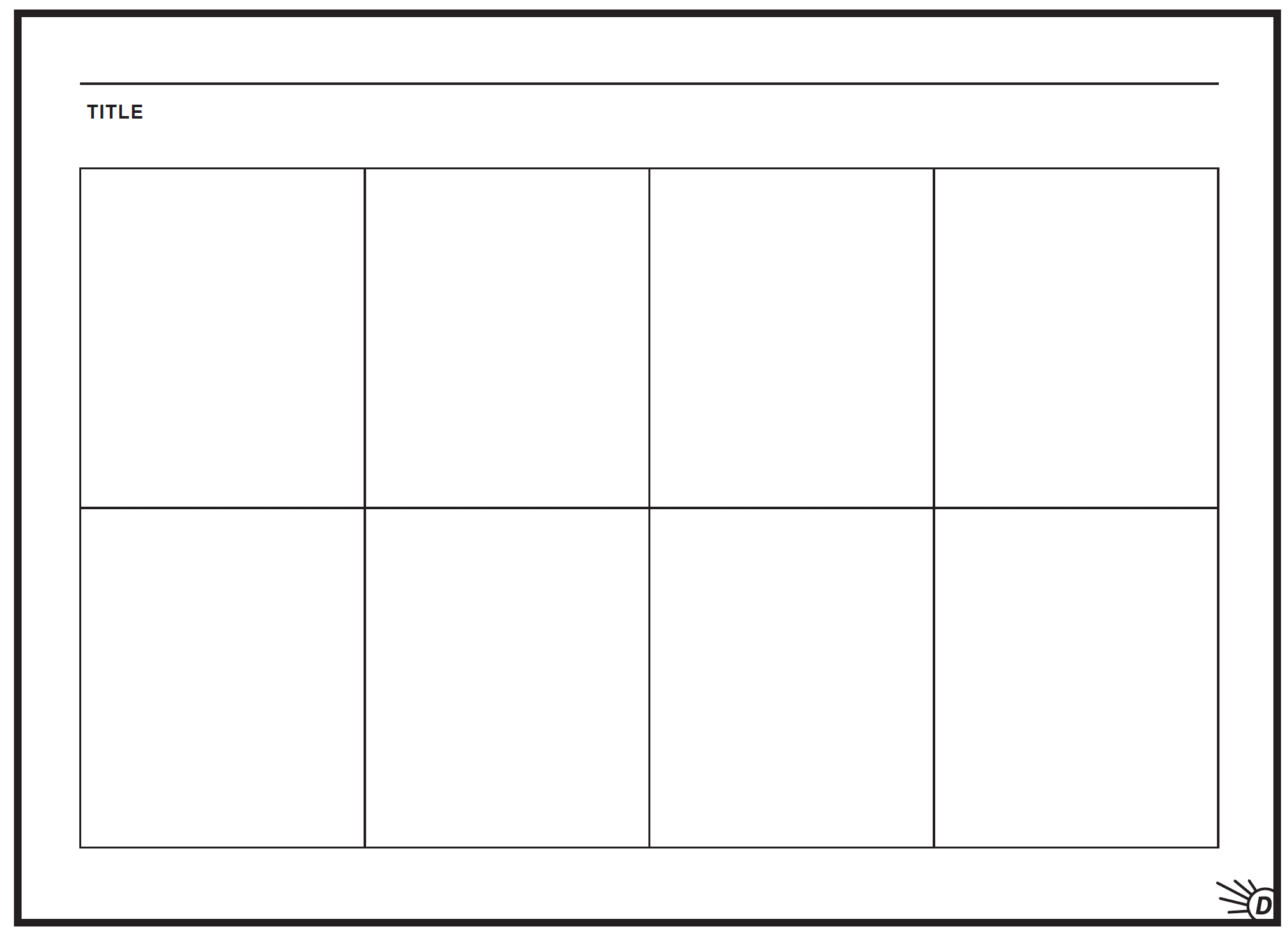 Printable Comic Strip Template