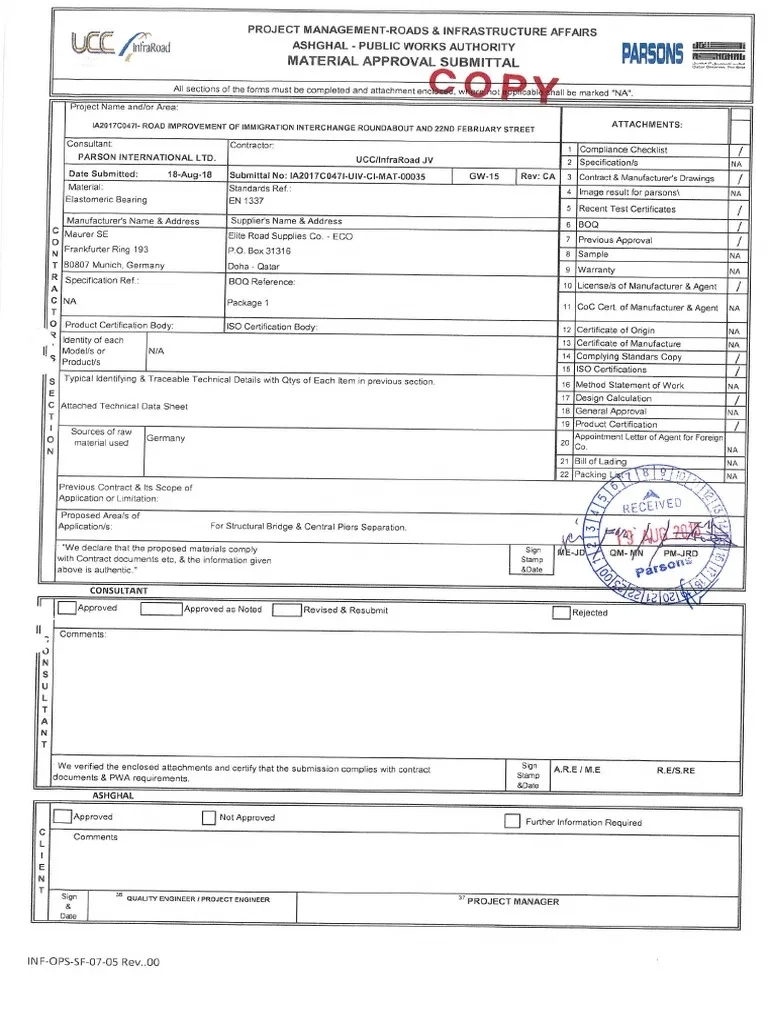 Material Submittal PDF