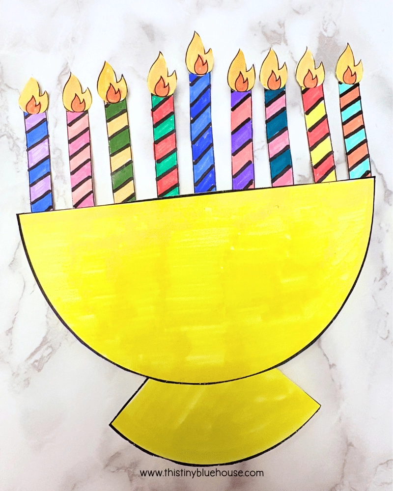 Menorah Craft For Kids This Tiny Blue House