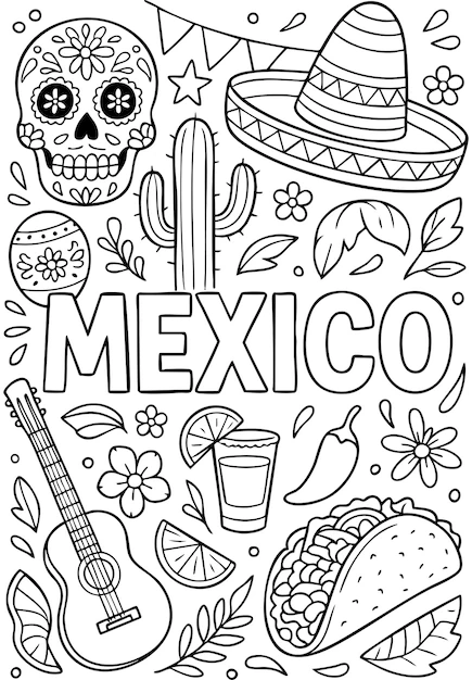 Mexico Coloring Images Free Download On Freepik