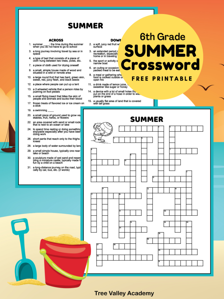 Junior High Printable Crossword Puzzles