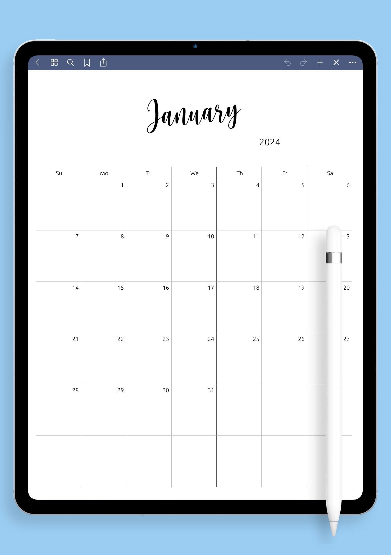 Minimalist Monthly Calendar Template Clean amp Undated Planner Minimalist Monthly Calendar Template Clean amp Undated Planner
