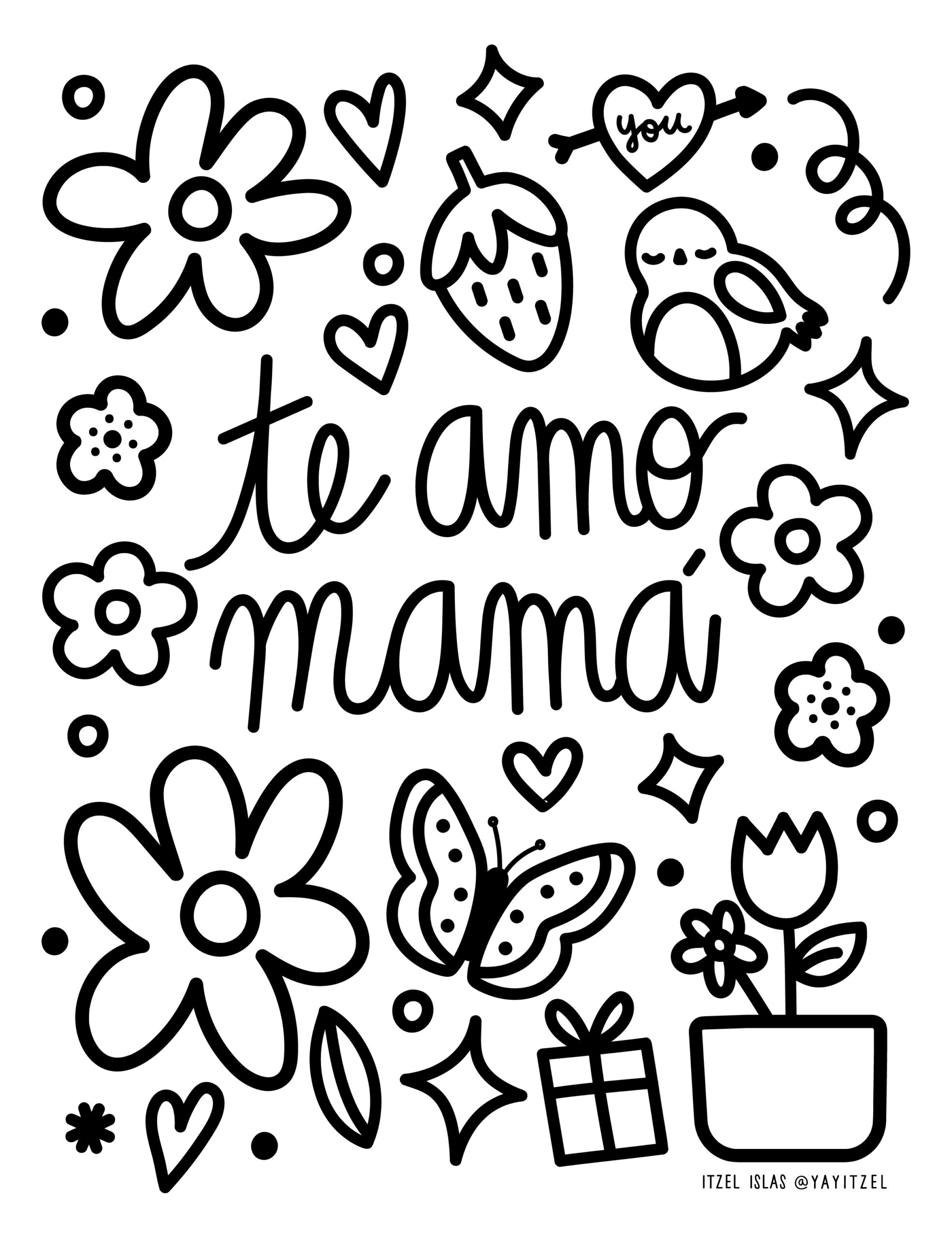 Mother s Day Coloring Page In Spanish Printables Free Coloring 