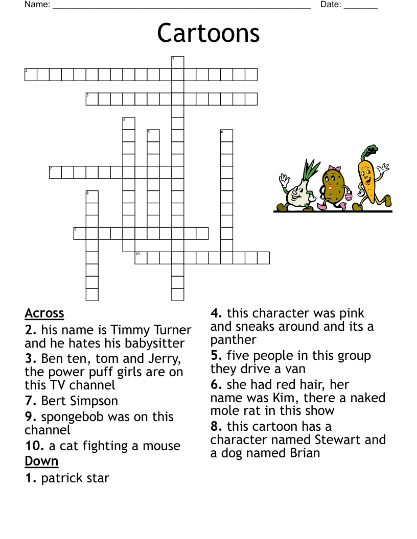 Tv Show Crossword Puzzles Printable