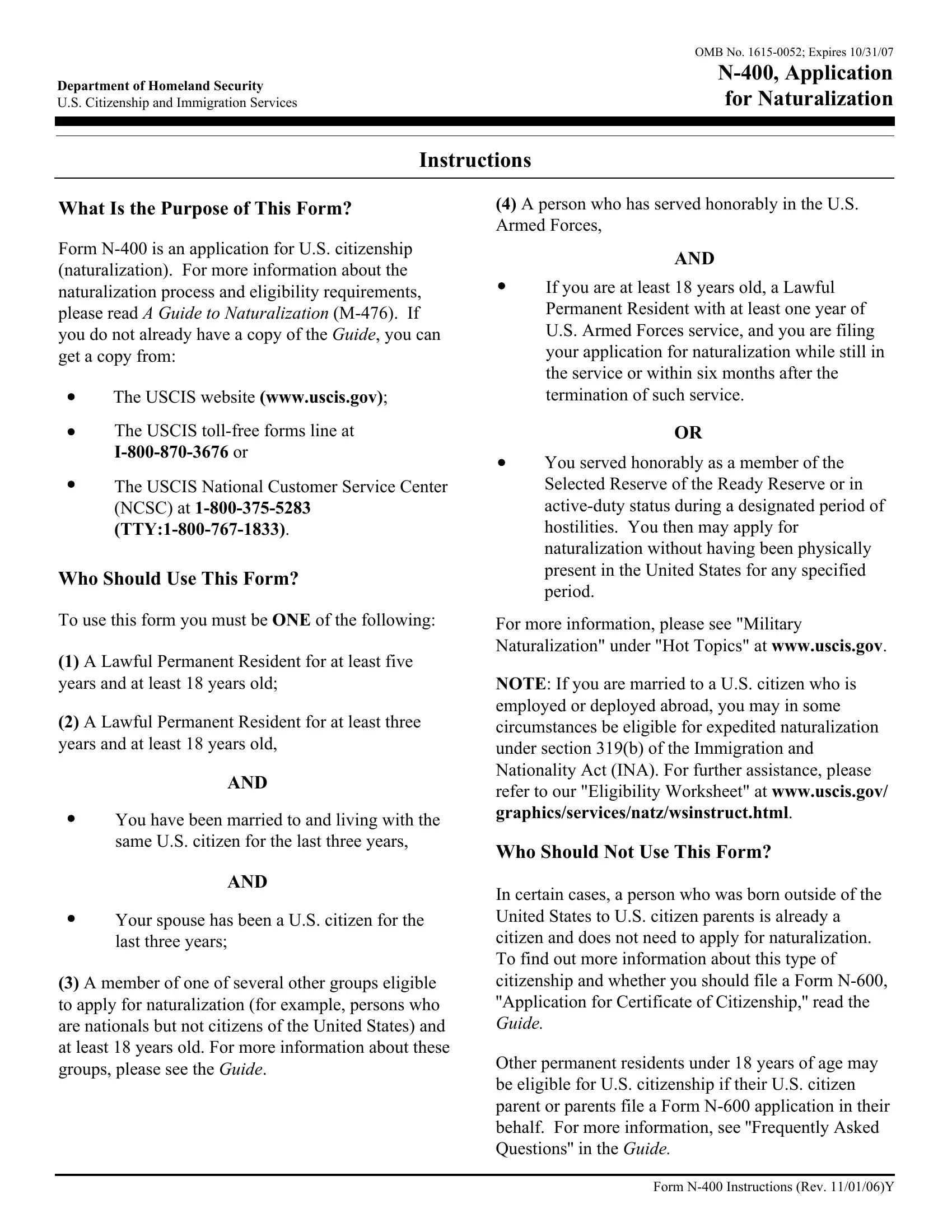 Printable N 400 Form Citizenship Application