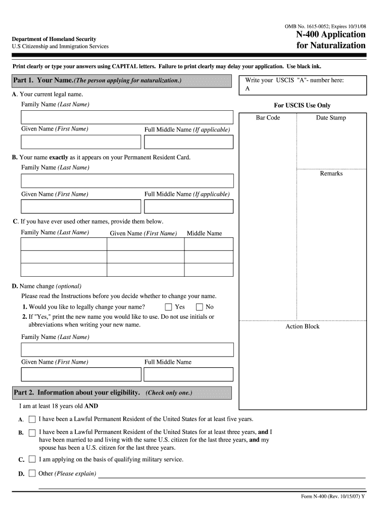 N400 Form Pdf Printable
