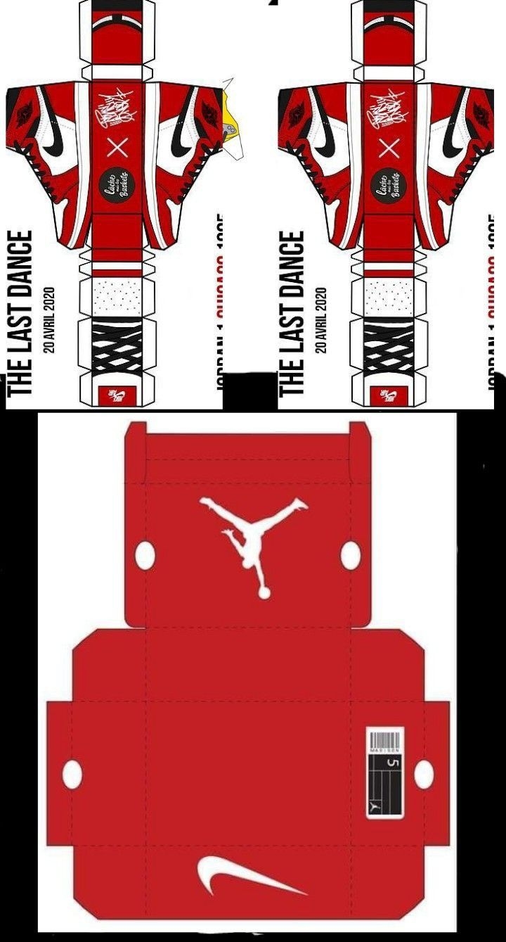 Nike Shoe Box And Paper Shoe For Doll