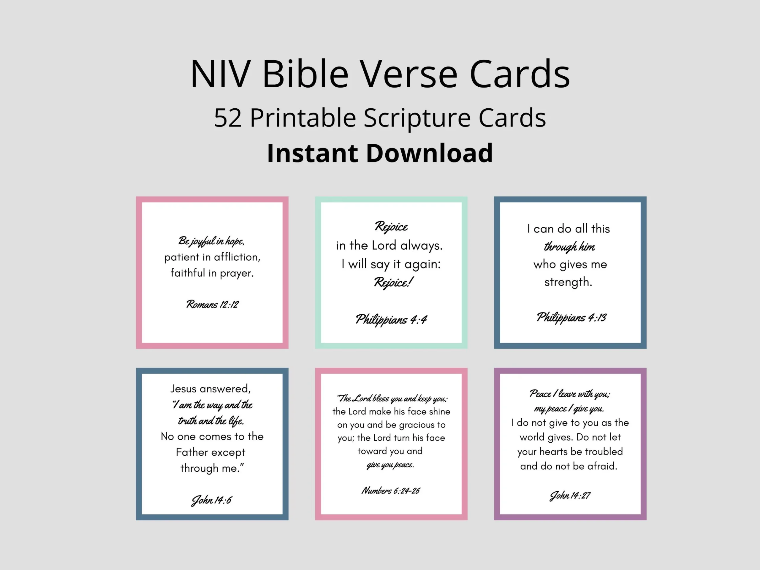 NIV Bible Verse Cards Scripture Cards For Women digital 